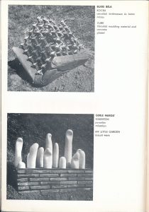 Katalógusoldal a „Kocka" című munkával – Kerámia szimpozion, Siklós, 1976–77
