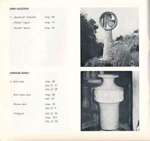 Kerámia Symposion, Siklós, 1972, katalógus, 6. lap