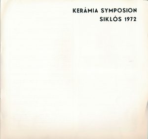 Kerámia Symposion, Siklós, 1972, katalógus, 7. lap