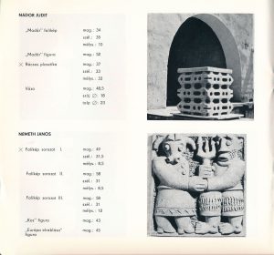Kerámia Symposion, Siklós, 1972, katalógus, 14. lap: résztvevők és tárgyaik